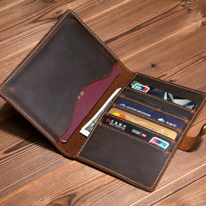 V562-A1082032060DBT-202503281946-06 Vintage Dark Coffee Leather Passport Holder - Image 7