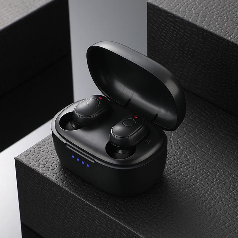 V562-A108266100AYS-202502241435-02 Waterproof Mini Touch-control Bluetooth Earphones with Noise Cancelling - Black - Image 3