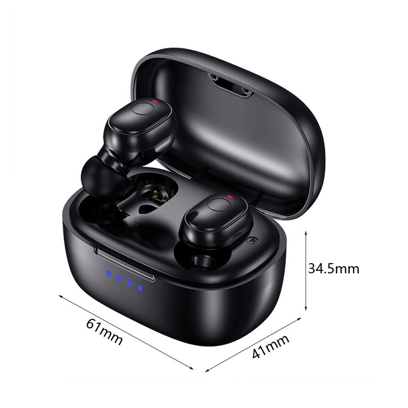 V562-A108266100AYS-202502241435-03 Waterproof Mini Touch-control Bluetooth Earphones with Noise Cancelling - Black - Image 4