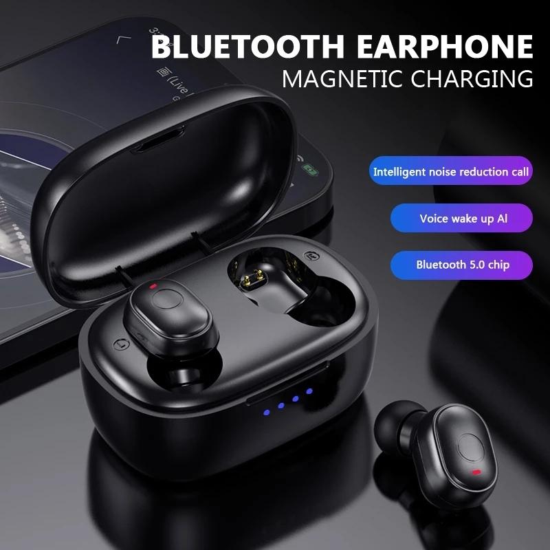 V562-A108266100AYS-202502241435-04 Waterproof Mini Touch-control Bluetooth Earphones with Noise Cancelling - Black - Image 5