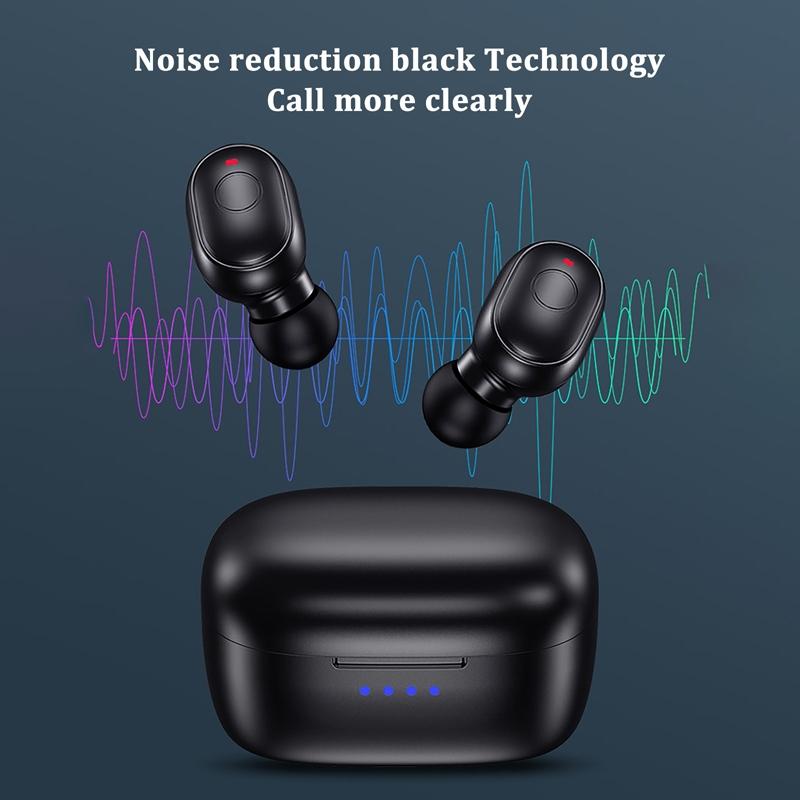 V562-A108266100AYS-202502241435-08 Waterproof Mini Touch-control Bluetooth Earphones with Noise Cancelling - Black - Image 9