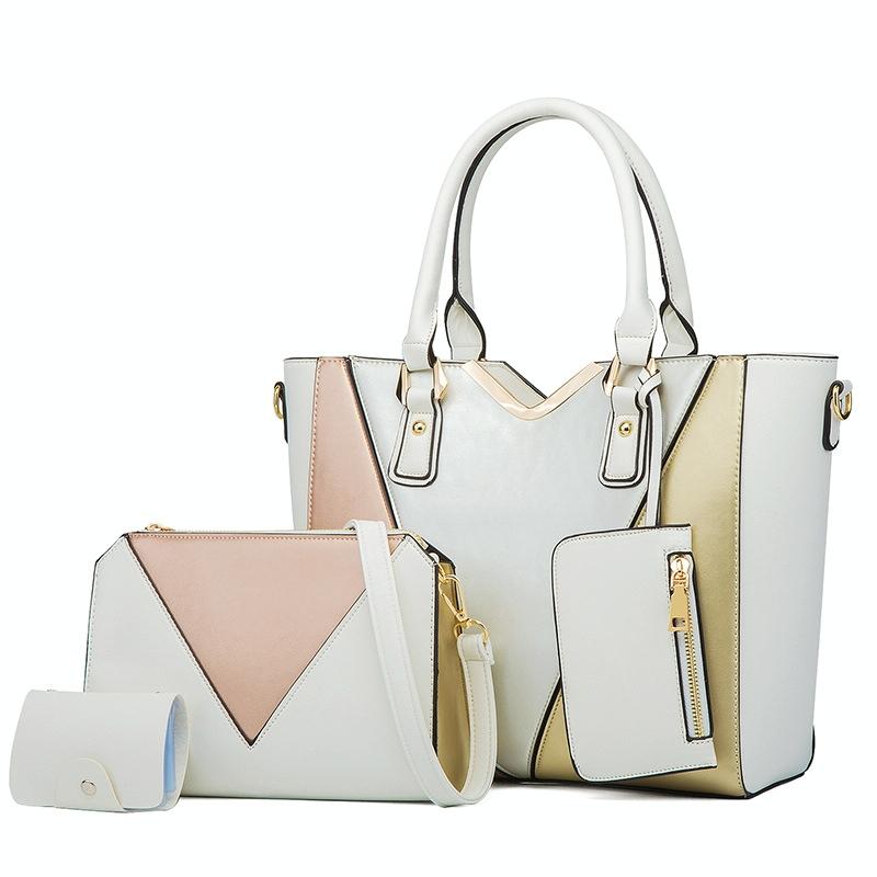 V562-A1083234450DBT-202504251725-00 Versatile 4-in-1 Ladies Handbag with Large Capacity - White - Image 1