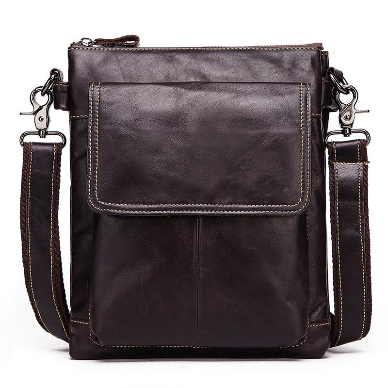 V562-A1083293060DBT-202505191617-00 Retro Leather Crossbody Backpack For Men - Dark Brown - Image 1