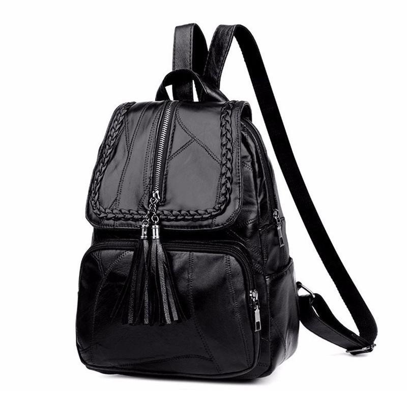V562-A1083495060DBT-202505191533-00 Simple Black Pu Leather Shoulder Bag For Women - Image 1