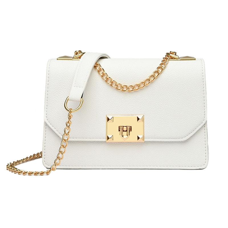 V562-A1084514060DBT-202505191441-00 Small Square Flap Lock Crossbody Bag For Women - White - Image 1