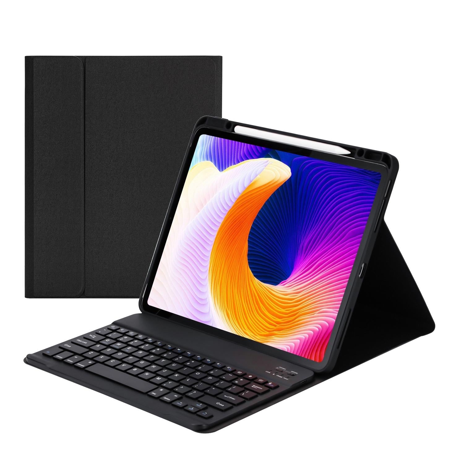 V562-A108496100ADE-202504291822-08 Detachable Bluetooth Keyboard Tablet Case For Ipad Pro 12.9 With Holder Pen Slot - Black - Image 9