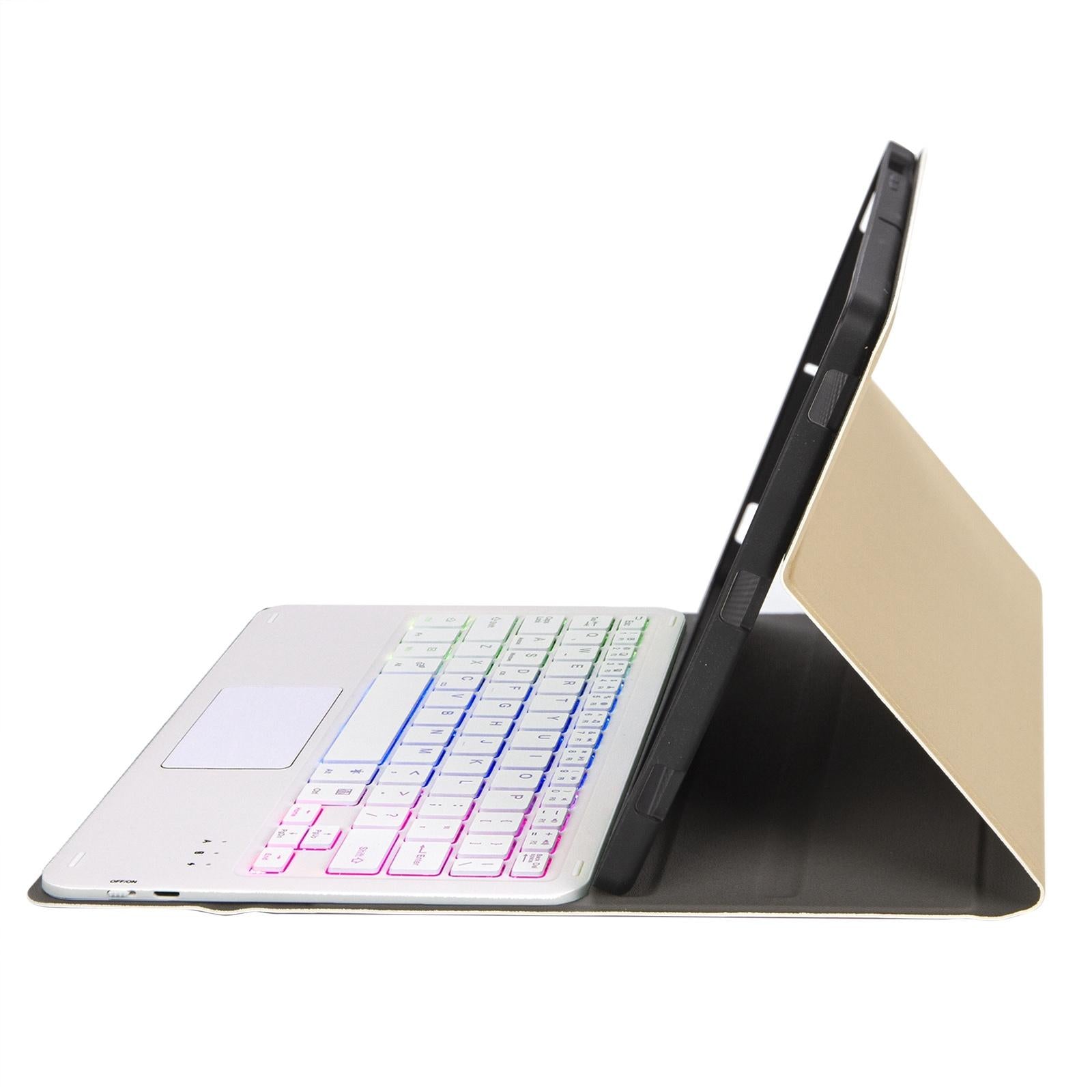 V562-A108510300ADE-202504291845-15 Bluetooth Keyboard Leather Tablet Case For Ipad 9.7 2018 & 2017 / Pro 9.7 / Air 2 With Touch Pad And Pen Slot - Black - Image 16