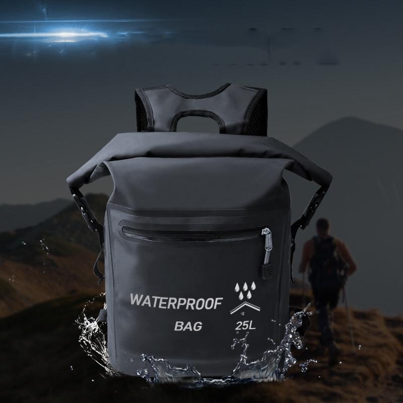 V562-A1086372060DBT-202503032035-03 25L Waterproof Beach Bag For Swimming And Upstream Activities Black - Image 4
