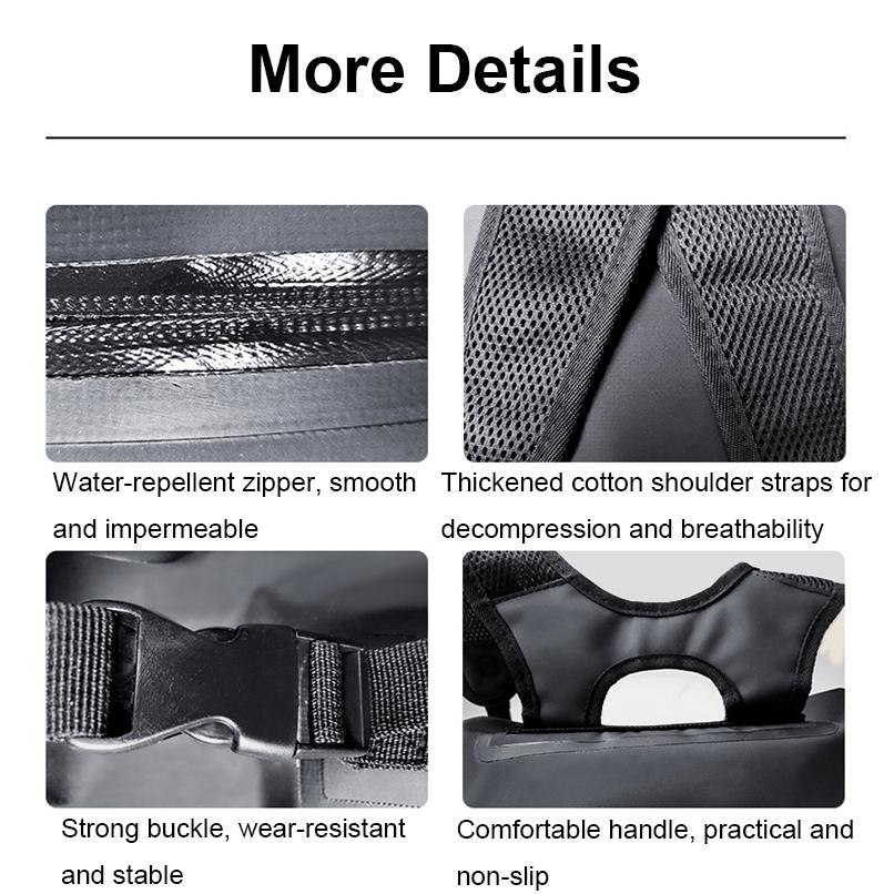 V562-A1086372060DBT-202503032035-06 25L Waterproof Beach Bag For Swimming And Upstream Activities Black - Image 7