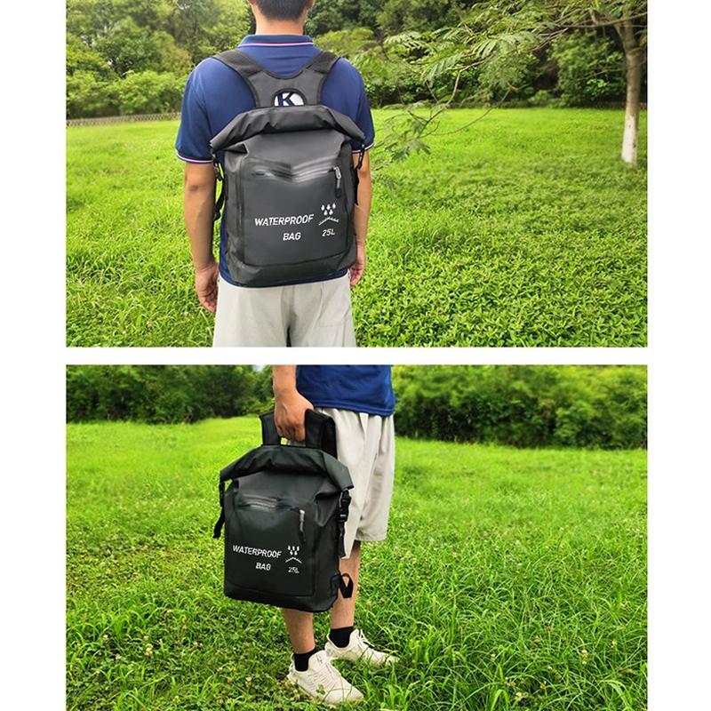 V562-A1086372060DBT-202503032035-07 25L Waterproof Beach Bag For Swimming And Upstream Activities Black - Image 8