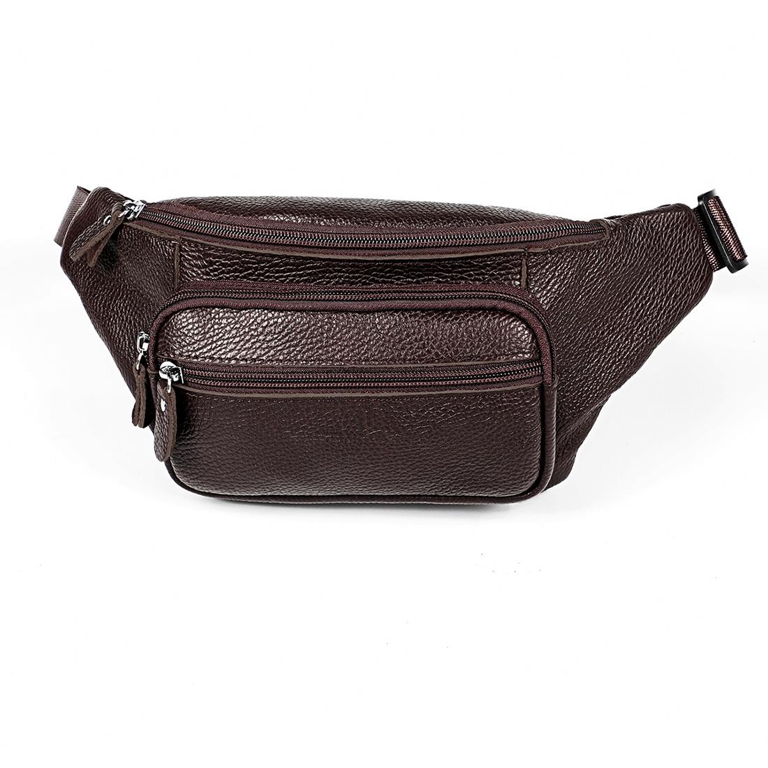 V562-A10879500ADE-202505191523-00 Outdoor Leather Shoulder Bag For Sports & Phone - Coffee - Image 1