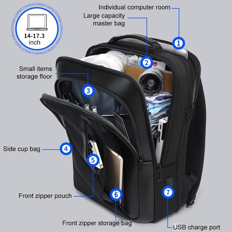 V562-A109093700ADE-202505191616-07 18 Inch Waterproof Double Shoulder Backpack With Usb Black - Image 8
