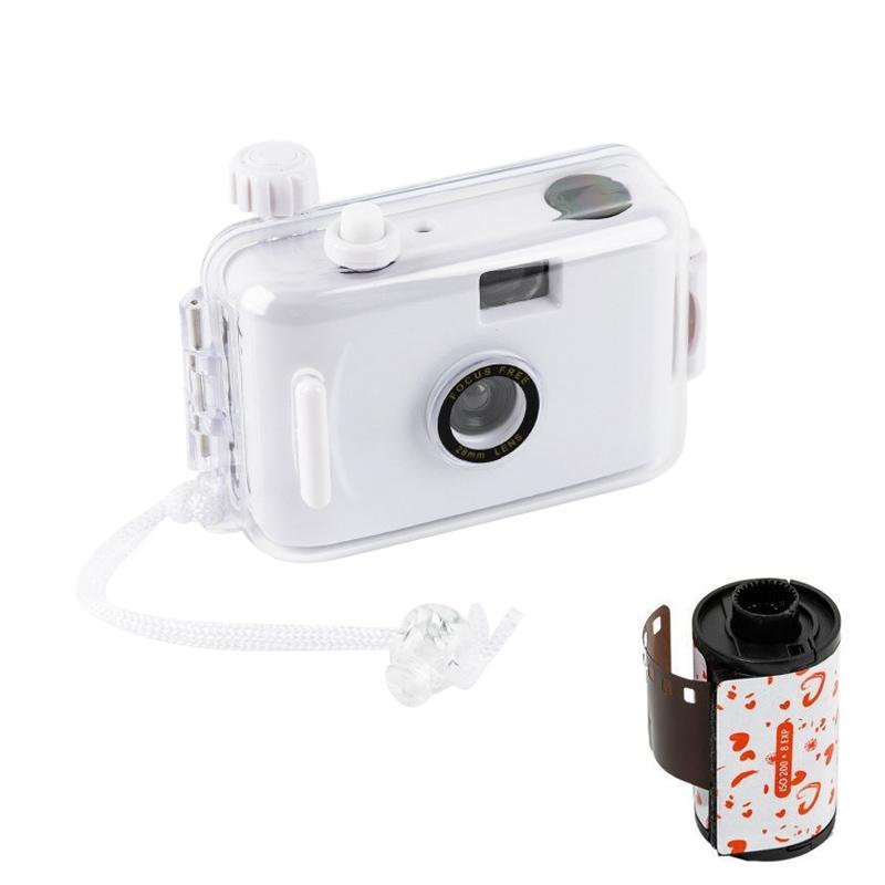 V562-A1092805850DBT-202502212245-00 Retro Waterproof Camera with Disposable Film - Cute White Shell - Image 1