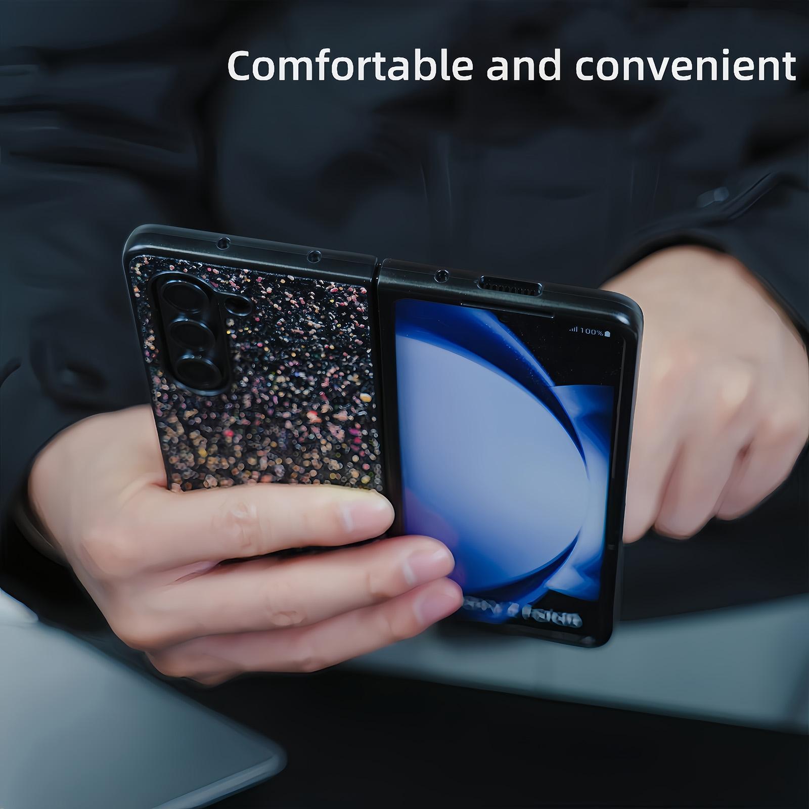 V562-A200371600ADE-202503211441-11 For Samsung Galaxy Z Fold4 5G Foldable Diamond Case - Compact And Stylish - Flash Black - Image 12