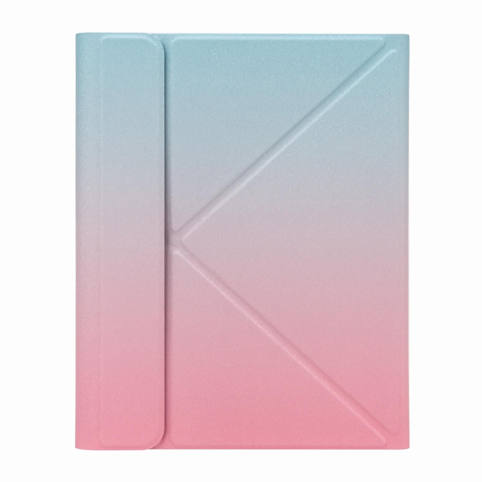 V562-A202164200ADE-202504291931-02 Leather Case With Bluetooth Keyboard For Ipad 9.7 2018 & 2017 - Three-Fold Holder - Rainbow - Image 3