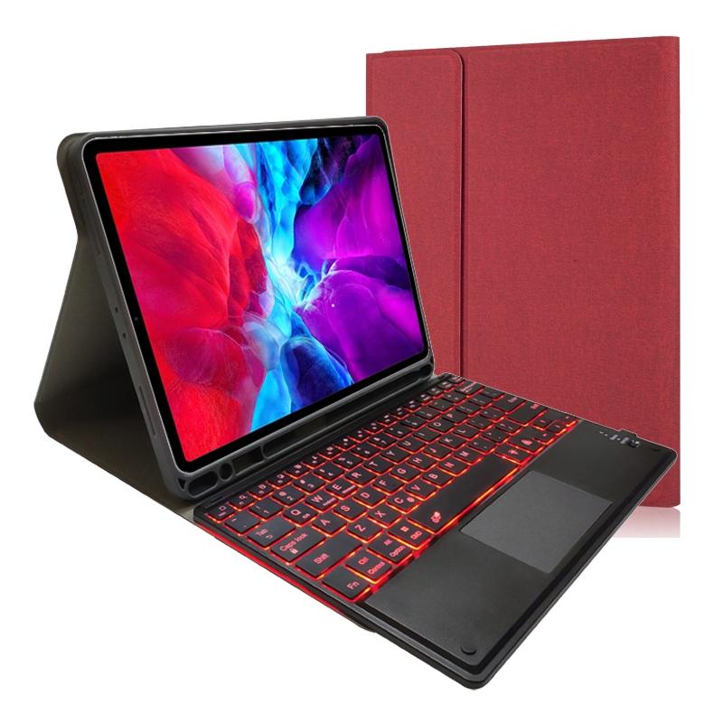 V562-A20281300ADE-202504291820-01 Bluetooth Keyboard Tablet Case For Ipad Pro 11 - Detachable Touch Leather Holder Pen Slot - Black - Image 2