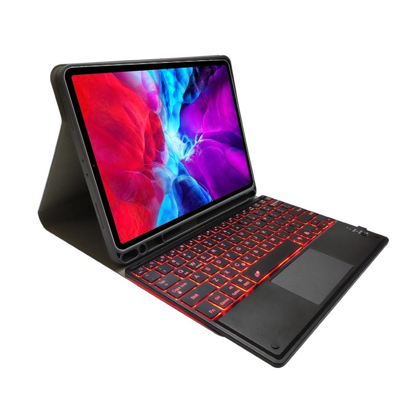 V562-A20281300ADE-202504291820-03 Bluetooth Keyboard Tablet Case For Ipad Pro 11 - Detachable Touch Leather Holder Pen Slot - Black - Image 4