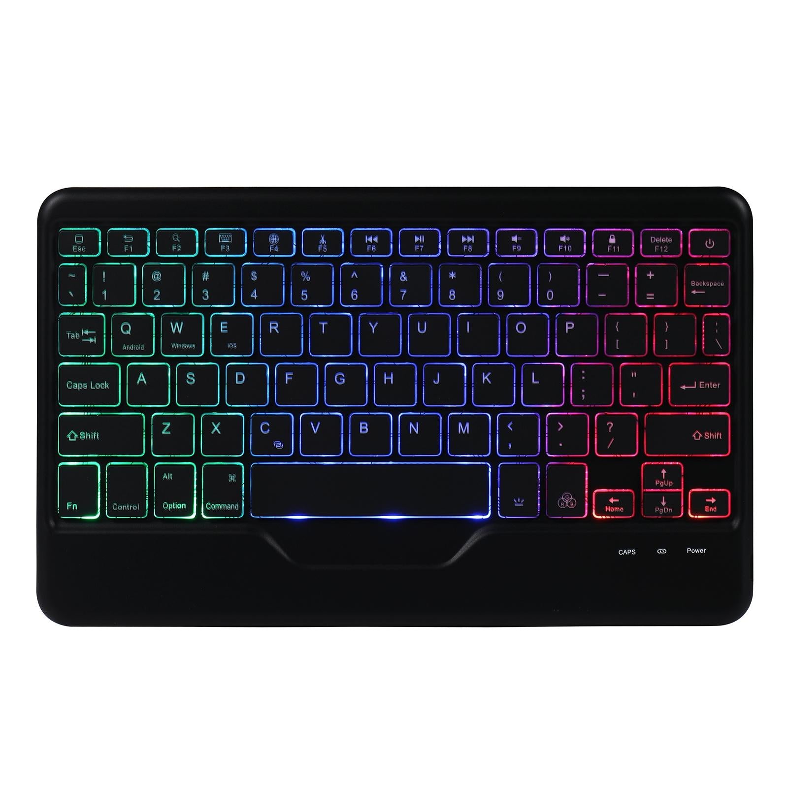 V562-A203166100ADE-202504291830-03 10.2 / 10.5 Inch Bluetooth Keyboard Tablet Case With Triangle Holder & Pen Slot - Black Diamond Pattern - Image 4
