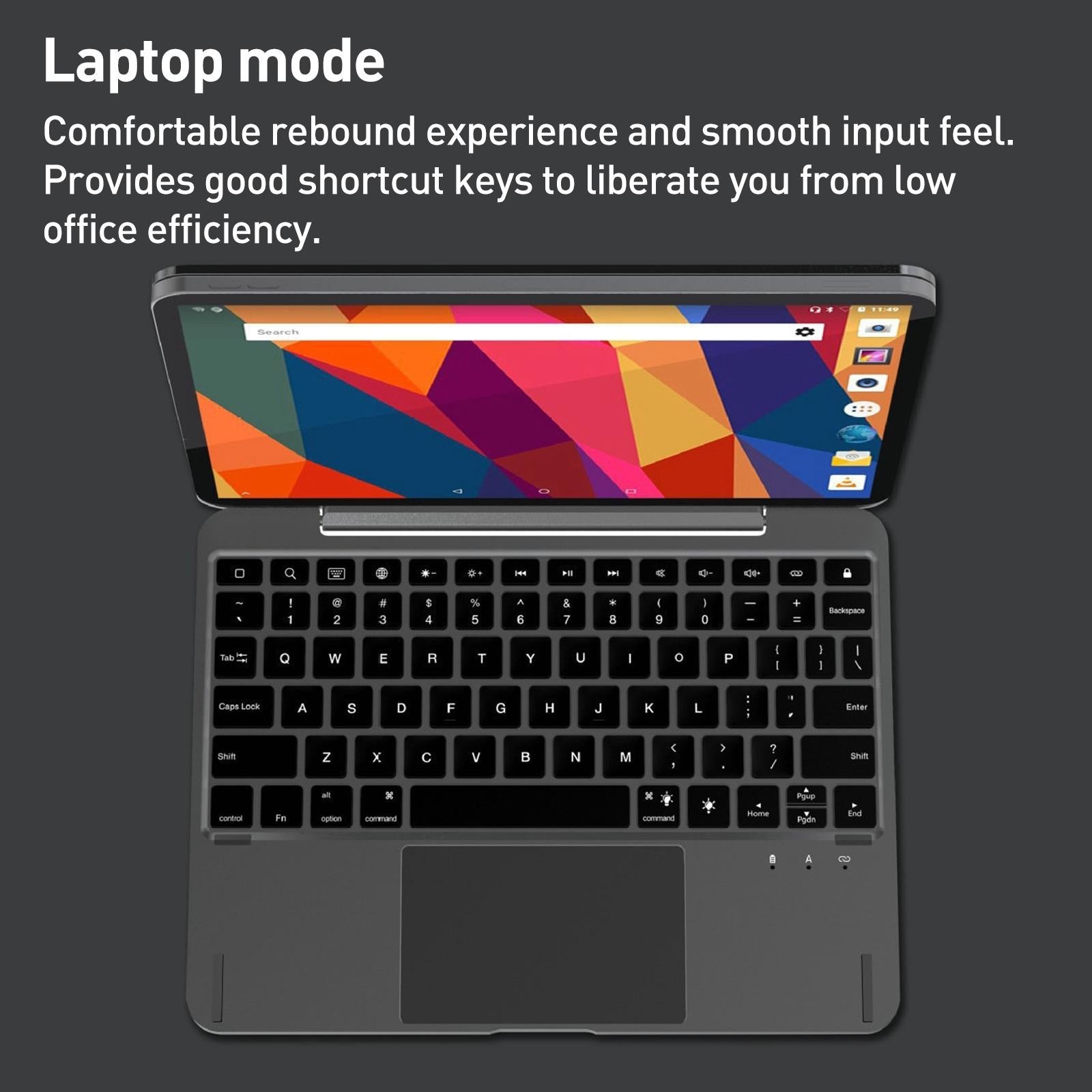 V562-A203383600ADE-202504292026-04 Bluetooth Touch Keyboard Leather Case - Aluminum Alloy - Grey - For Ipad Pro 12.9 2020/2021/2022 - Image 5