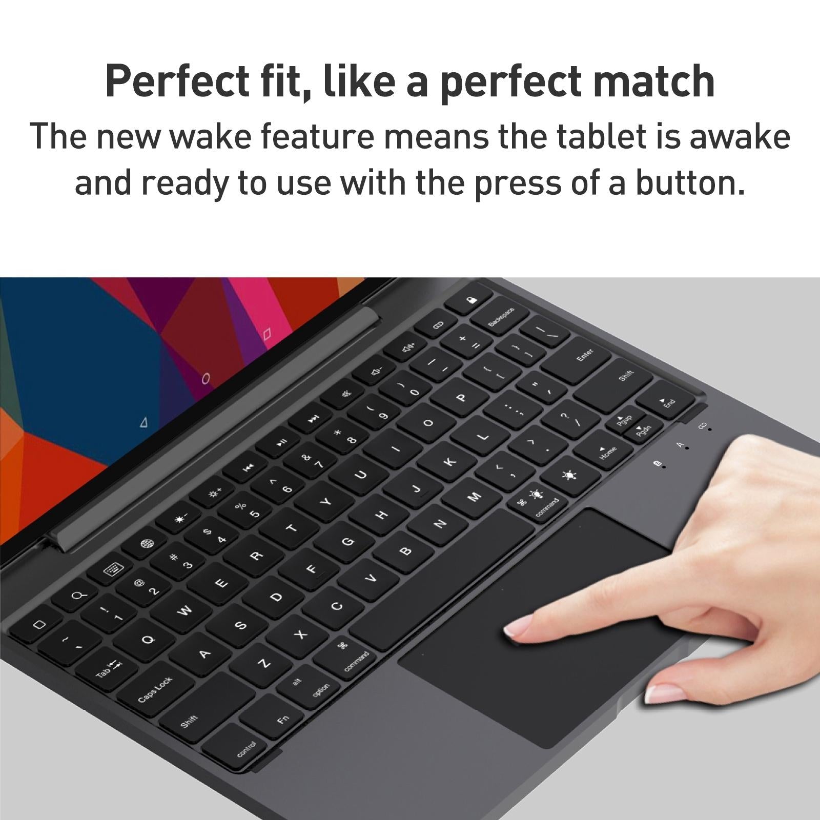 V562-A203383600ADE-202504292026-12 Bluetooth Touch Keyboard Leather Case - Aluminum Alloy - Grey - For Ipad Pro 12.9 2020/2021/2022 - Image 13