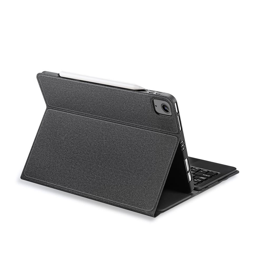 V562-A205309200ADE-202504292018-02 Leather Case With Bluetooth Keyboard & Touchpad For Ipad Air / Pro 11 - Black - Image 3