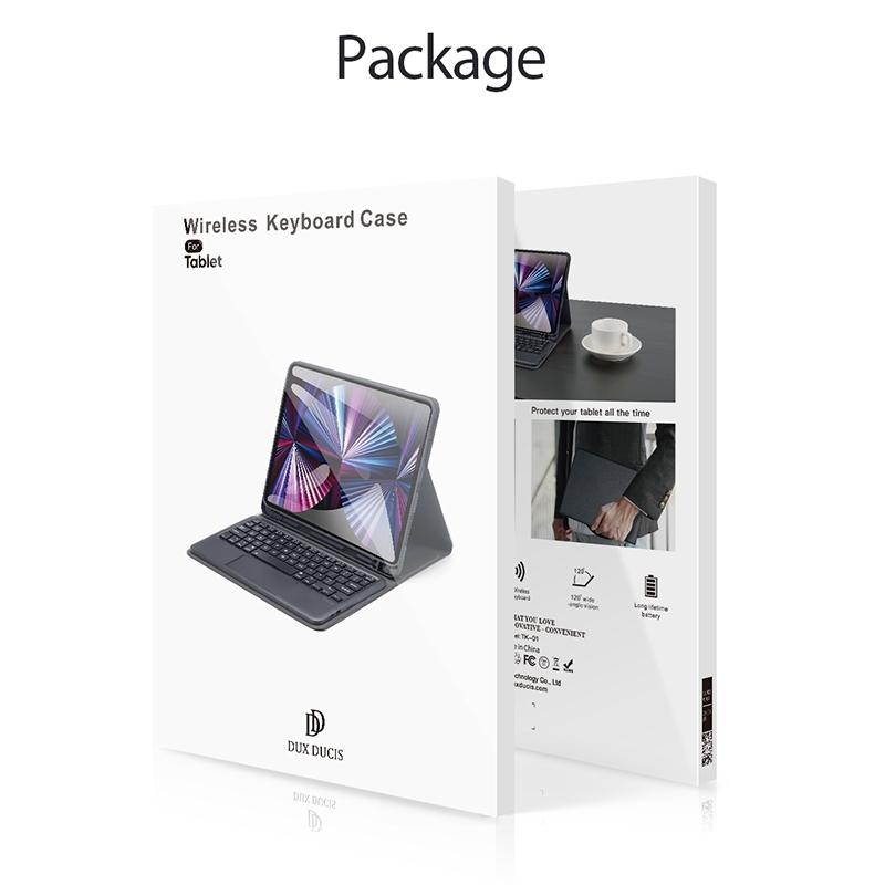 V562-A205309200ADE-202504292018-07 Leather Case With Bluetooth Keyboard & Touchpad For Ipad Air / Pro 11 - Black - Image 8