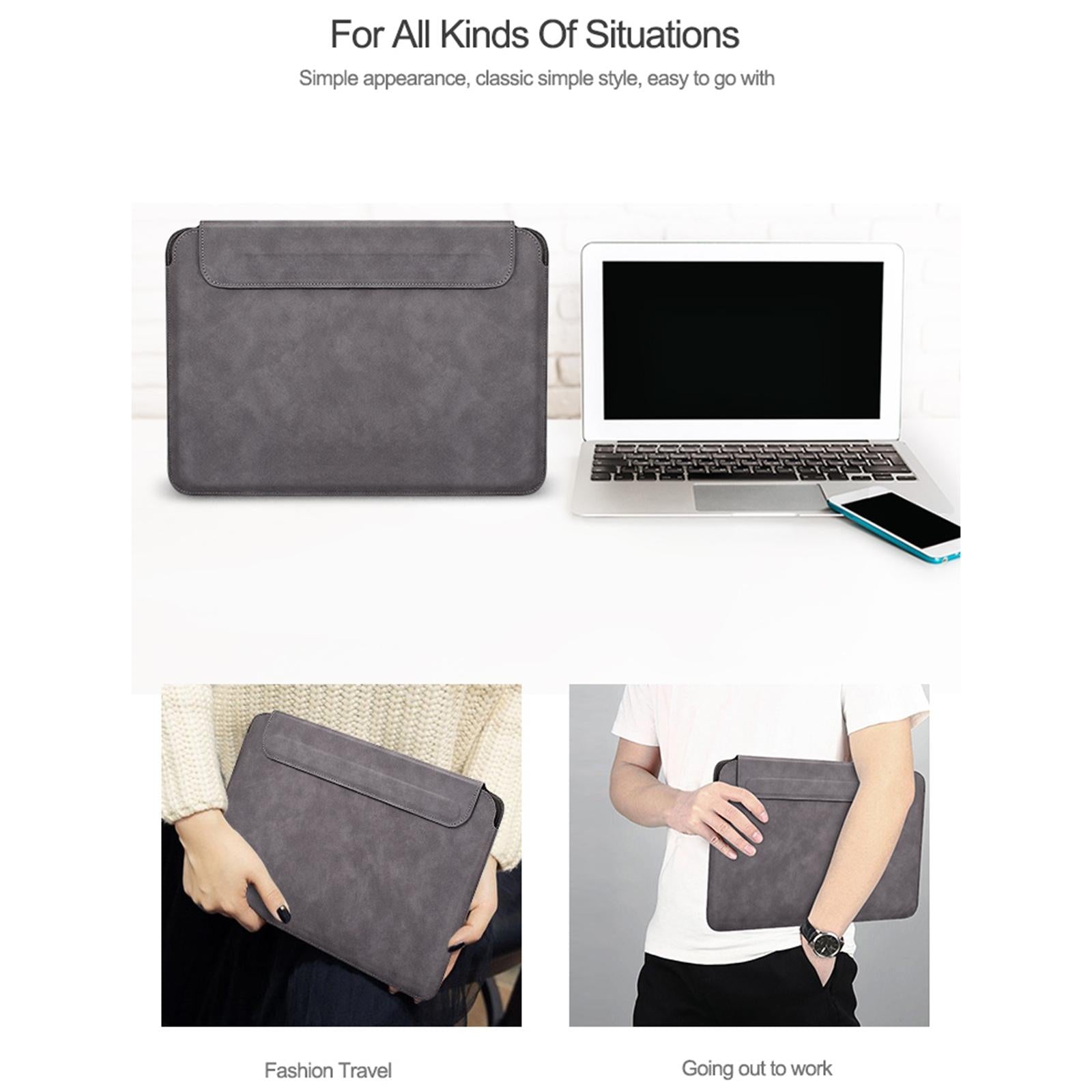 V562-A207767100ADE-202504021930-05 Lightweight Sheepskin Notebook Liner Bag - Deep Space Gray 14.1-15.4 Inch - Image 6