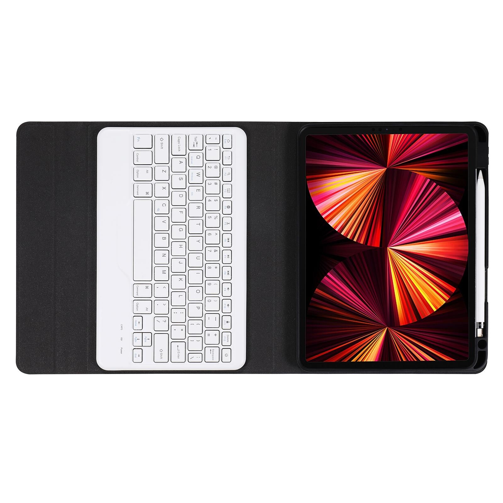 V562-A208066100ADE-202504291830-07 10.2 / 10.5 Inch Bluetooth Keyboard Tablet Case With Triangle Holder & Pen Slot - Black Diamond Pattern - Image 8