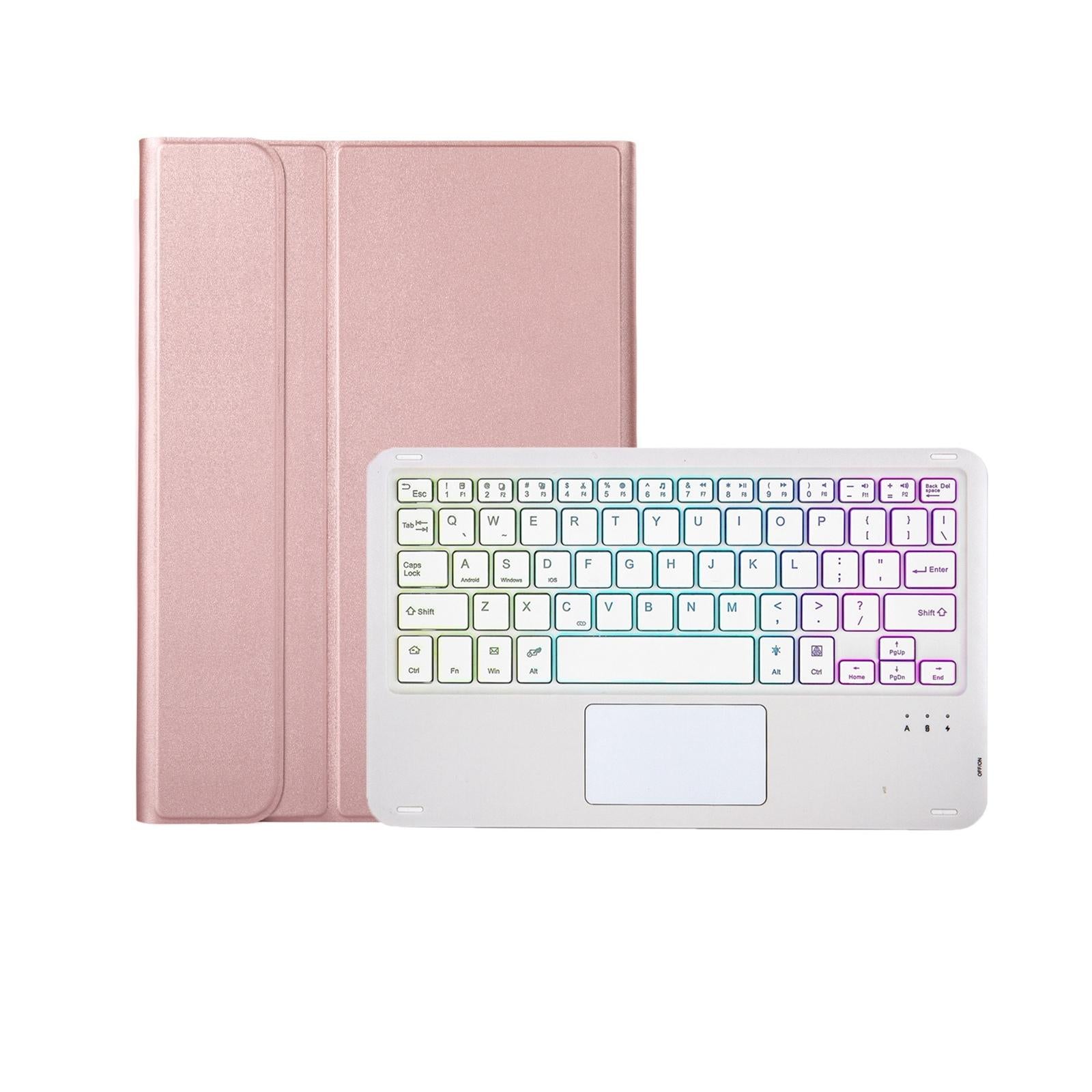 V562-A208510300ADE-202504291846-02 Bluetooth Keyboard Leather Tablet Case For Ipad 10.2 / 10.5 / Air 2019 With Touch Pad & Pen Slot - Black - Image 3