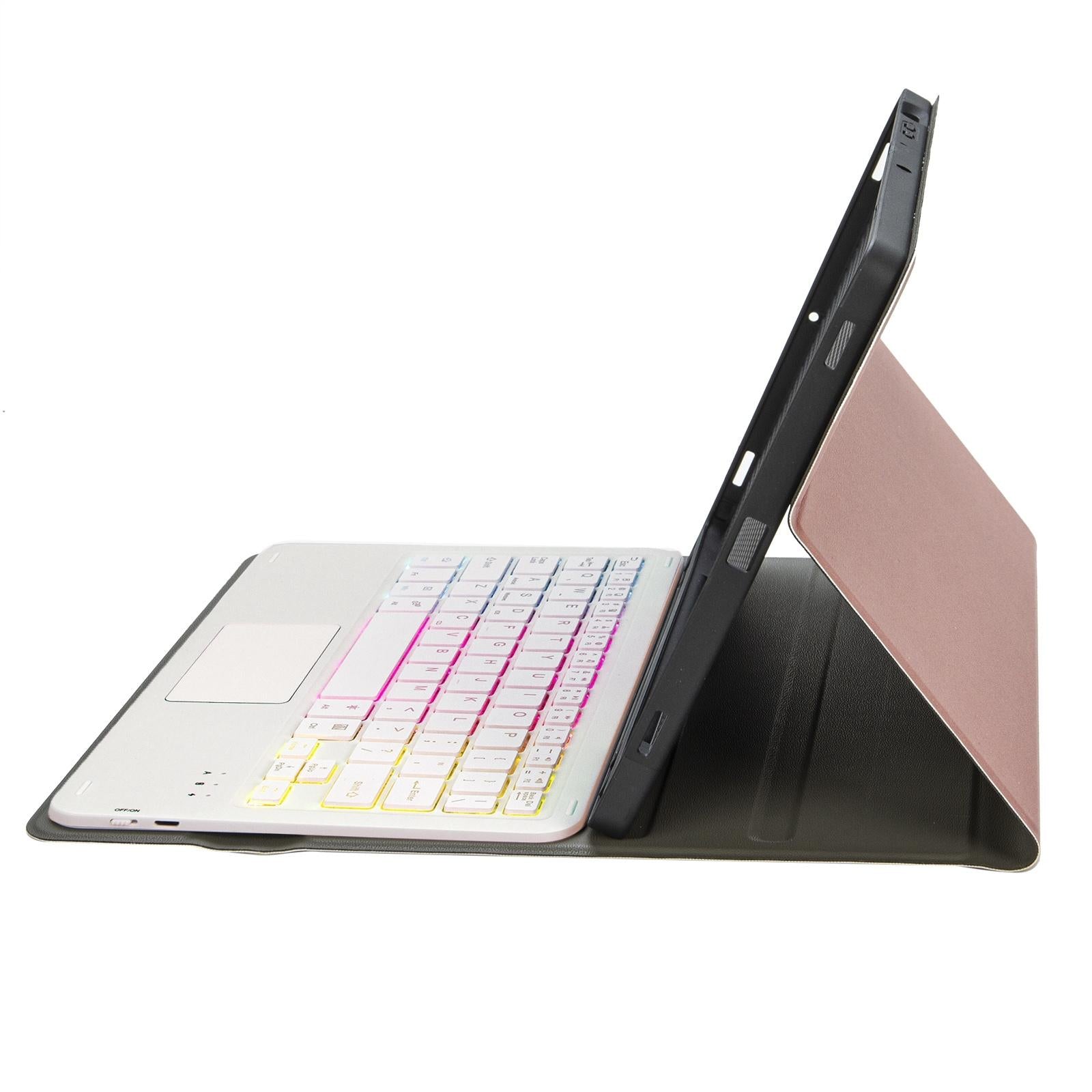 V562-A208510300ADE-202504291846-05 Bluetooth Keyboard Leather Tablet Case For Ipad 10.2 / 10.5 / Air 2019 With Touch Pad & Pen Slot - Black - Image 6