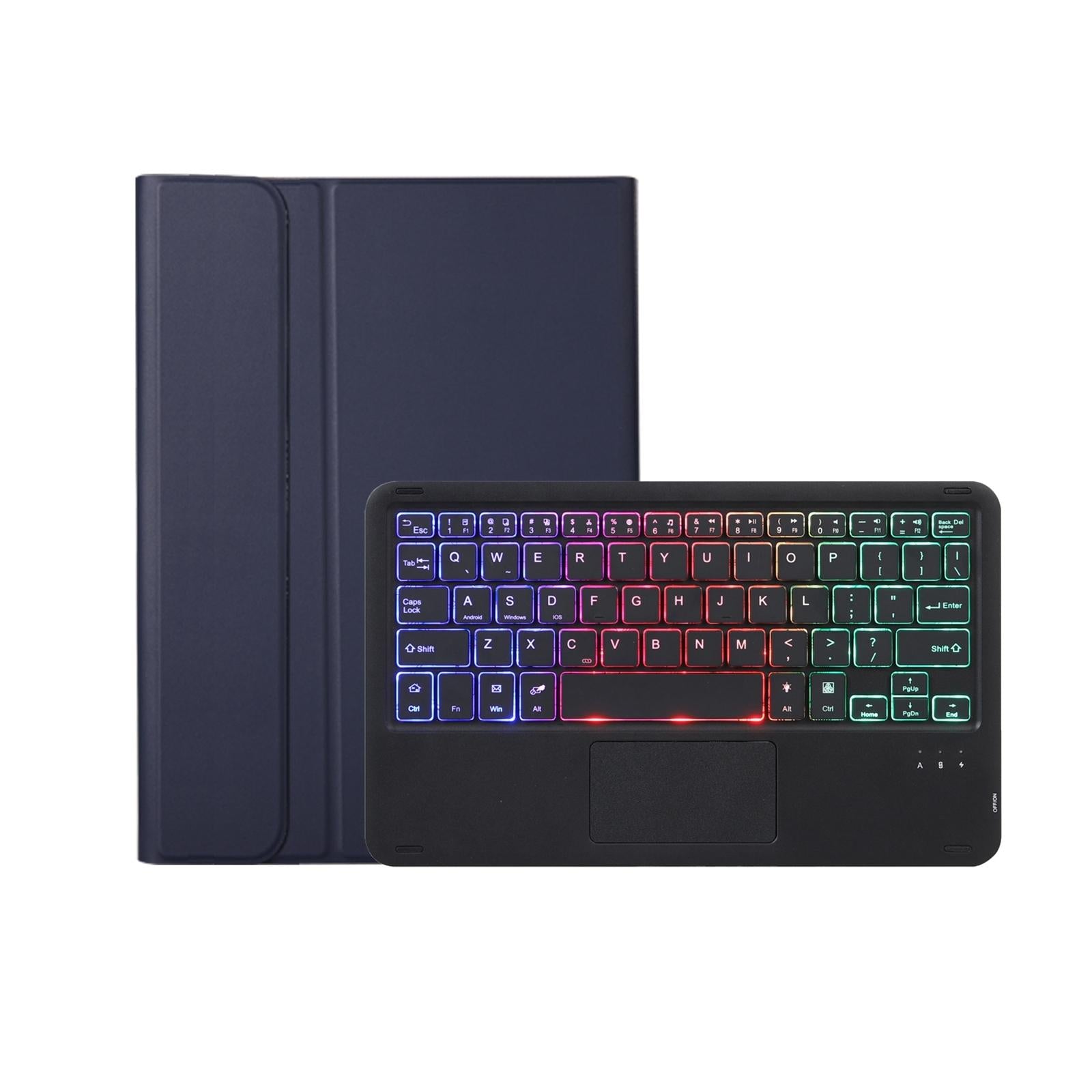V562-A208510300ADE-202504291846-07 Bluetooth Keyboard Leather Tablet Case For Ipad 10.2 / 10.5 / Air 2019 With Touch Pad & Pen Slot - Black - Image 8
