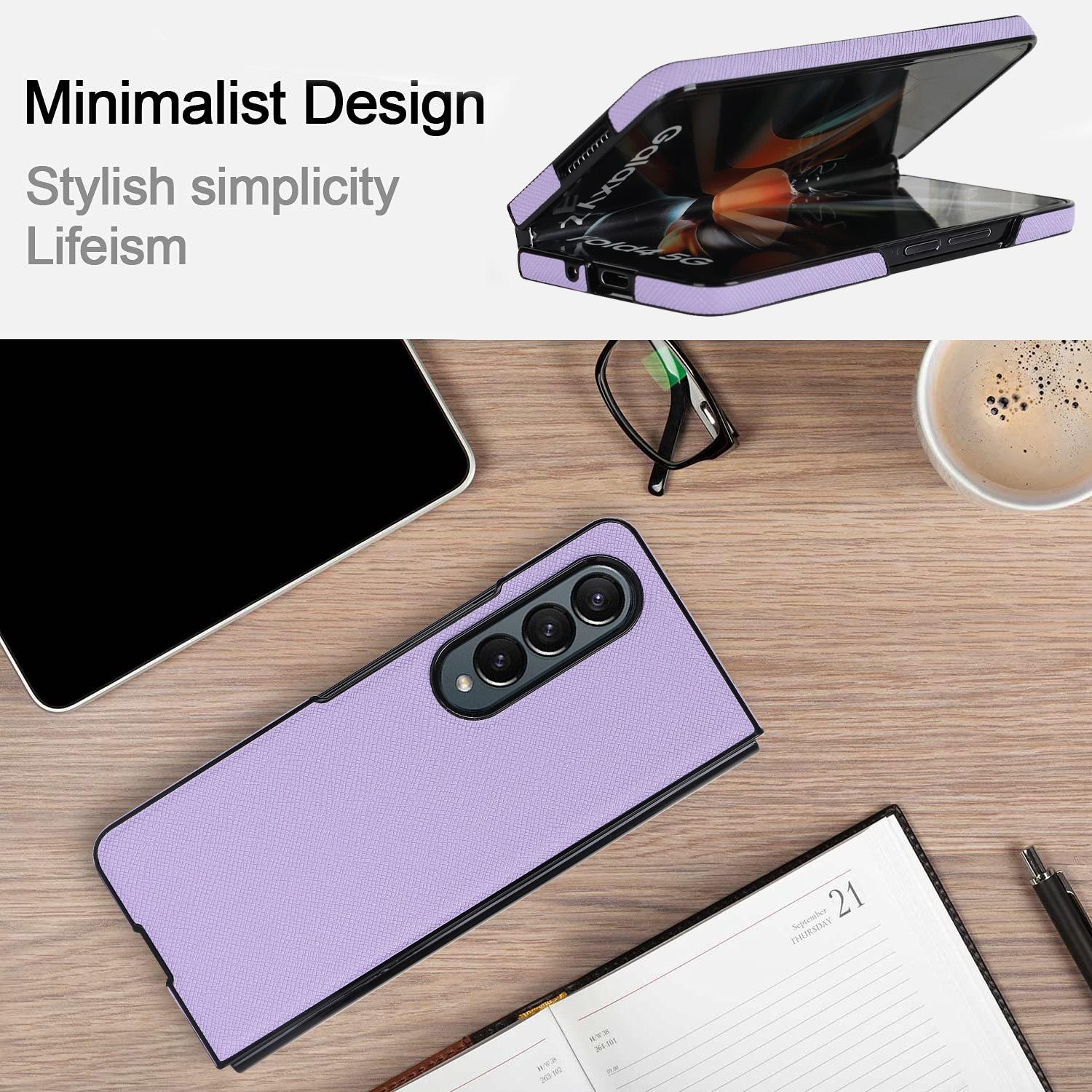 V562-A306672600ADE-202505061705-02 For Samsung Galaxy Z Fold4 5G Foldable Cross Pattern Phone Case - Compact Design - Black - Image 3