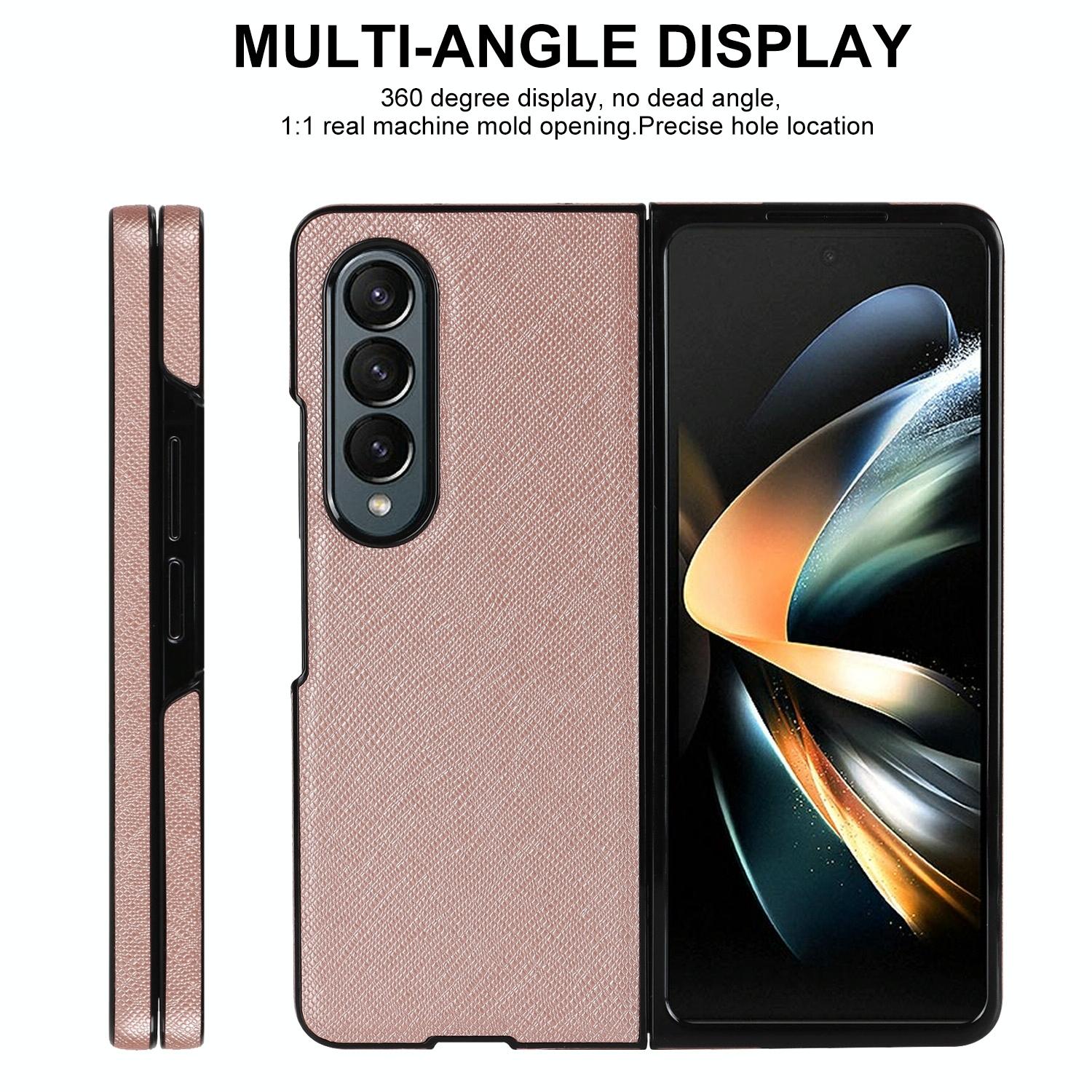 V562-A306672600ADE-202505061705-10 For Samsung Galaxy Z Fold4 5G Foldable Cross Pattern Phone Case - Compact Design - Black - Image 11