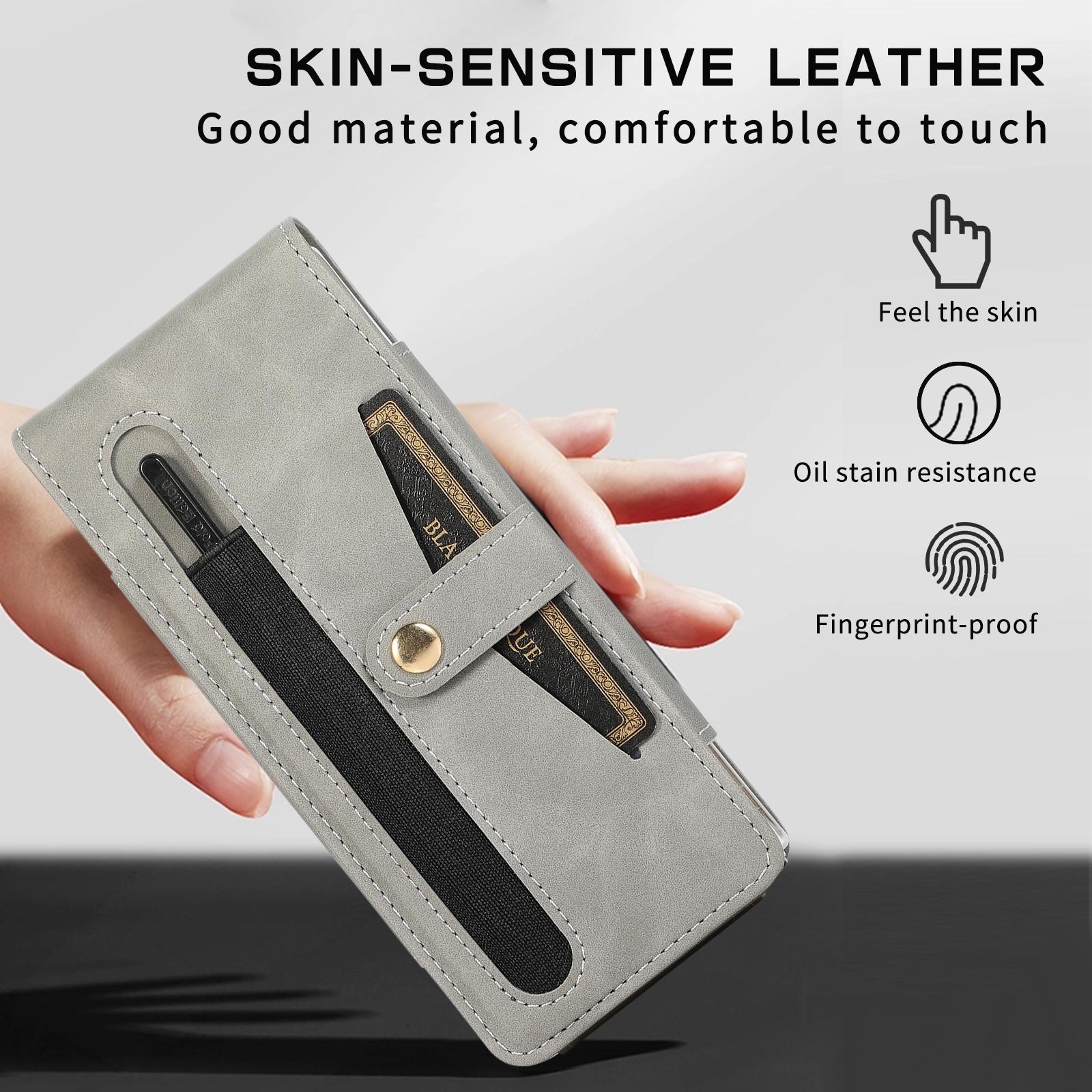 V562-A309974600ADE-202503211441-06 For Samsung Galaxy Z Fold4 5G Shockproof Foldable Leather Case With Stylus - Purple - Image 7