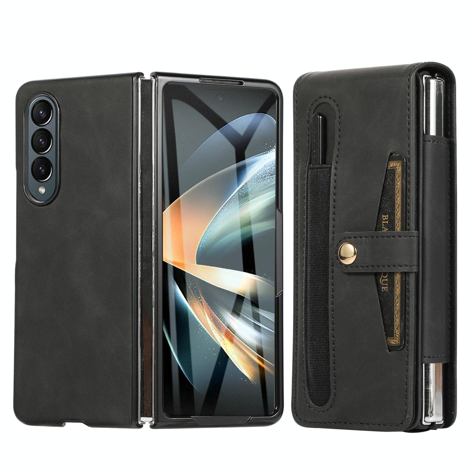 V562-A309974600ADE-202503211441-09 For Samsung Galaxy Z Fold4 5G Shockproof Foldable Leather Case With Stylus - Purple - Image 10