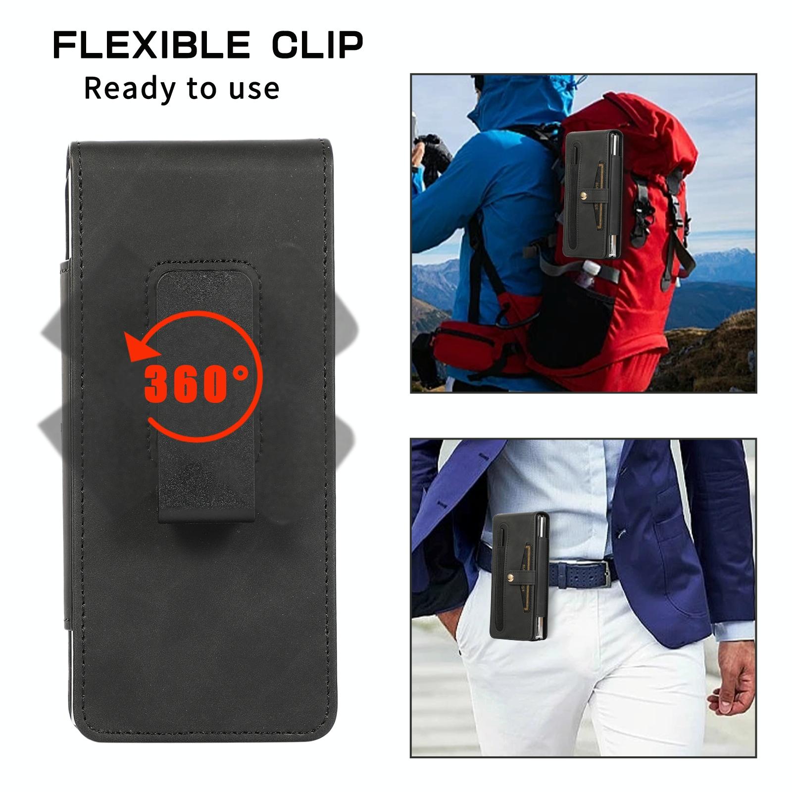 V562-A309974600ADE-202503211441-12 For Samsung Galaxy Z Fold4 5G Shockproof Foldable Leather Case With Stylus - Purple - Image 13