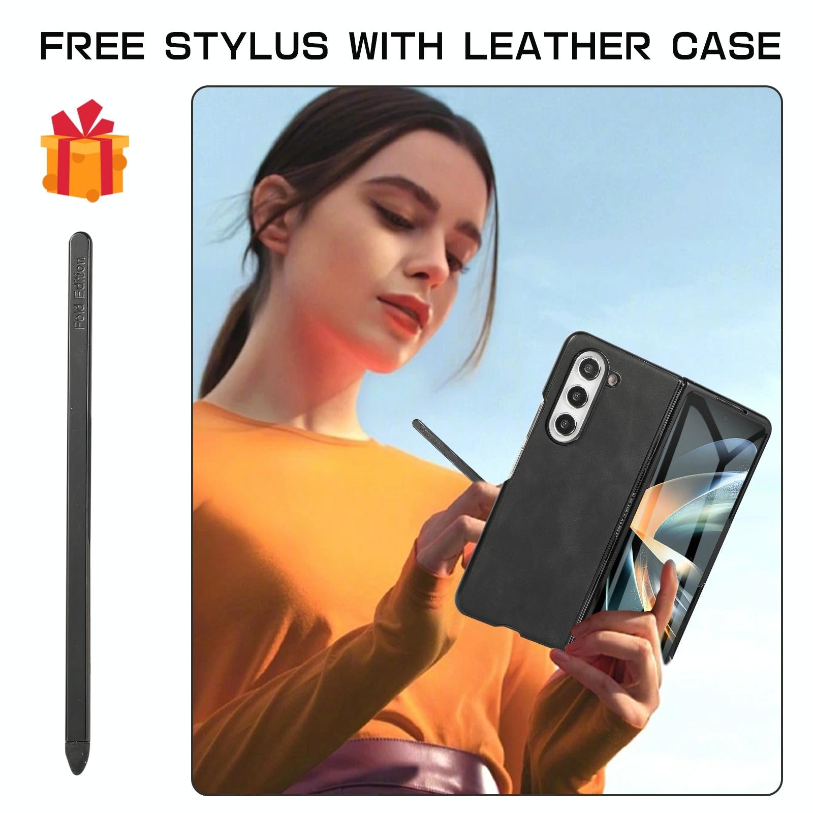 V562-A309974600ADE-202503211441-13 For Samsung Galaxy Z Fold4 5G Shockproof Foldable Leather Case With Stylus - Purple - Image 14