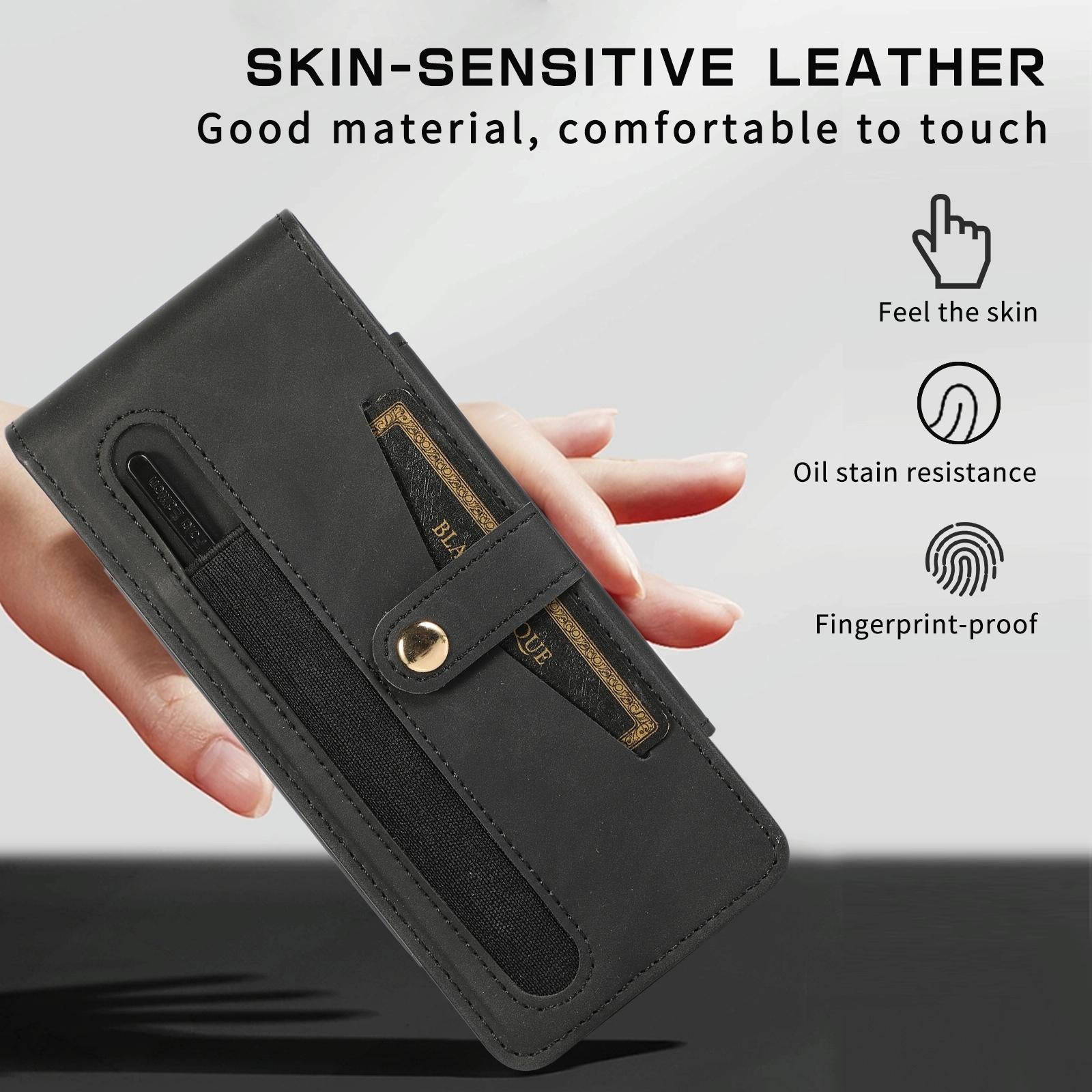 V562-A309974600ADE-202503211441-14 For Samsung Galaxy Z Fold4 5G Shockproof Foldable Leather Case With Stylus - Purple - Image 15
