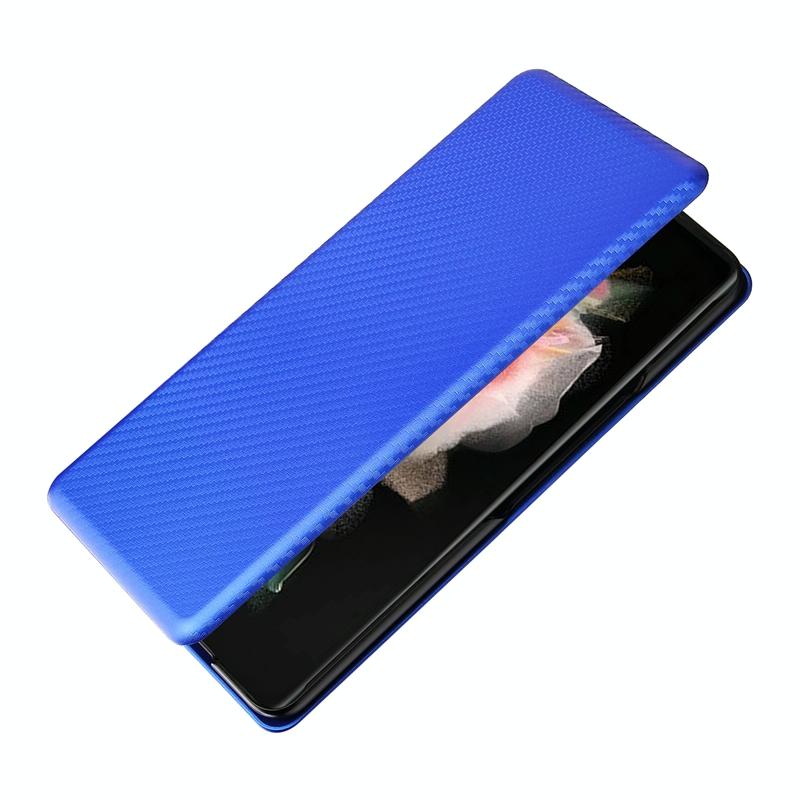 V562-A404995300ADE-202505291330-06 For Samsung Galaxy Z Fold4 5G Carbon Fiber Flip Leather Case - Pink - Image 7