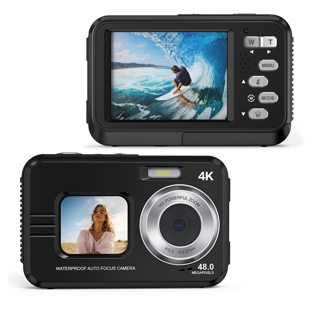 V562-A4084946750DBT-219645-00 Waterproof 48mp Dual Screen Outdoor Camera - Wdc901 - Black - Image 1