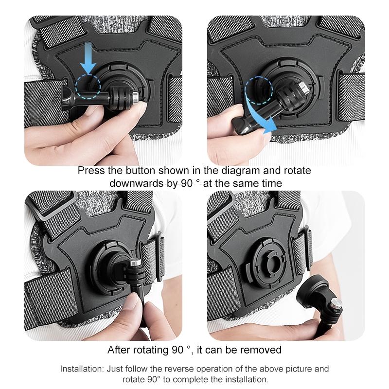 V562-A503673600ADE-202505212005-06 Adjustable Chest Strap with Mount and Screw - 6 In 1 360 Phone Clamp - Image 7