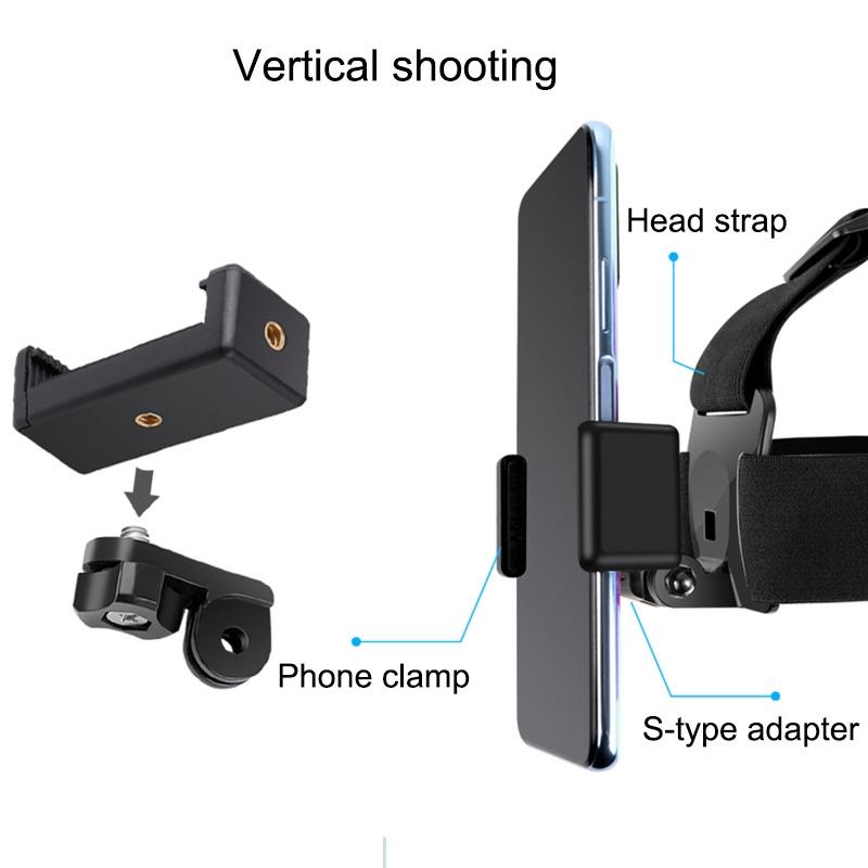 V562-B0461ACD-202503062110-05 Adjustable Head Strap with Phone Clamp for Gopro and Action Cameras - Image 6
