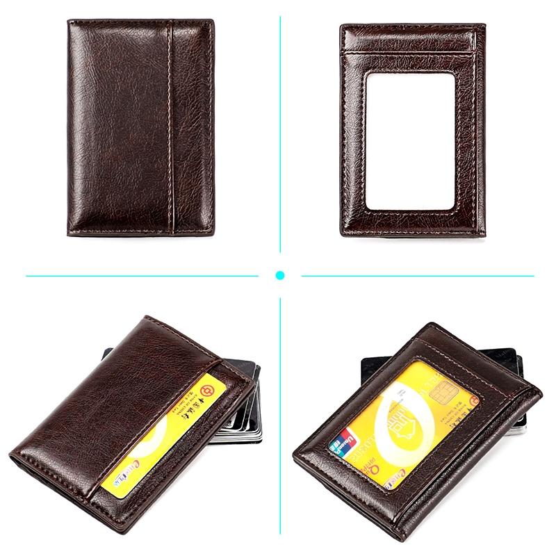 V562-B100198200ADE-202503280306-03 Ultra Thin Pu Leather Card Holder Mini - Blue - Image 4