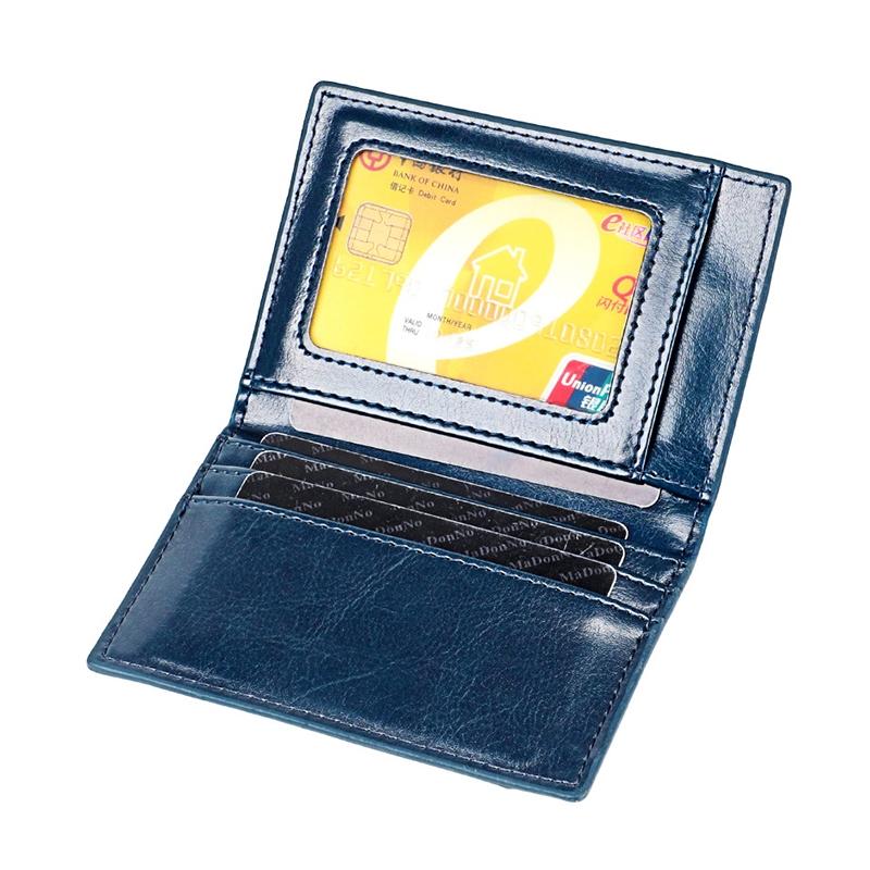 V562-B100198200ADE-202503280306-06 Ultra Thin Pu Leather Card Holder Mini - Blue - Image 7