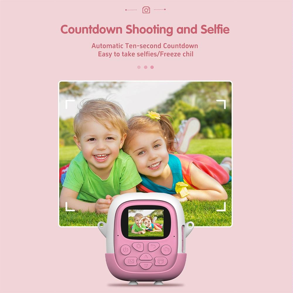 V562-B1003384060DBT-221820-03 720P Hd Reversible Mini Digital Camera For Children - Cartoon Print - Green - Image 4