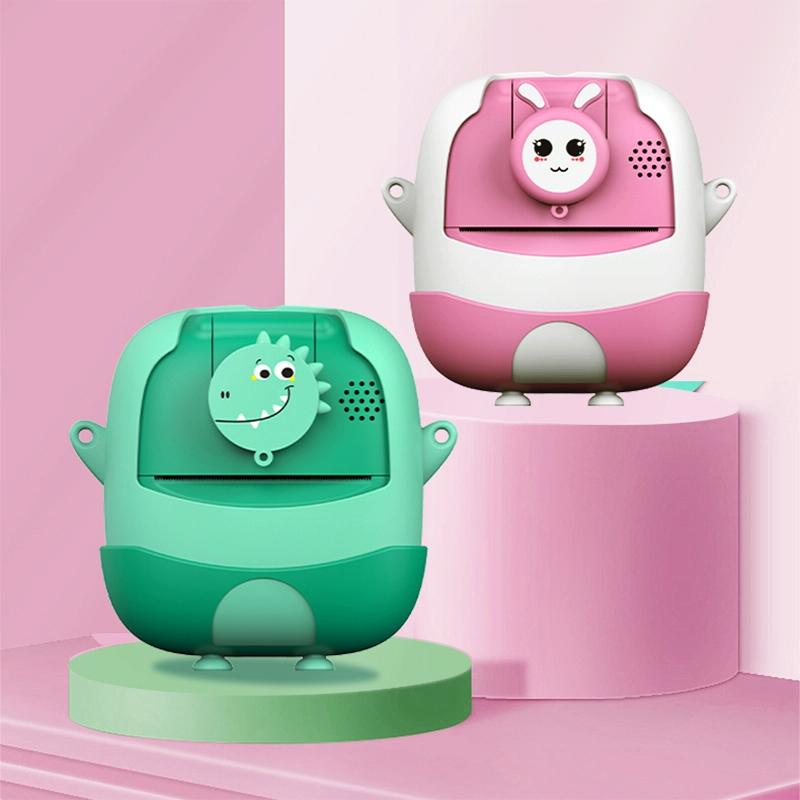 V562-B1003384060DBT-221820-05 720P Hd Reversible Mini Digital Camera For Children - Cartoon Print - Green - Image 6