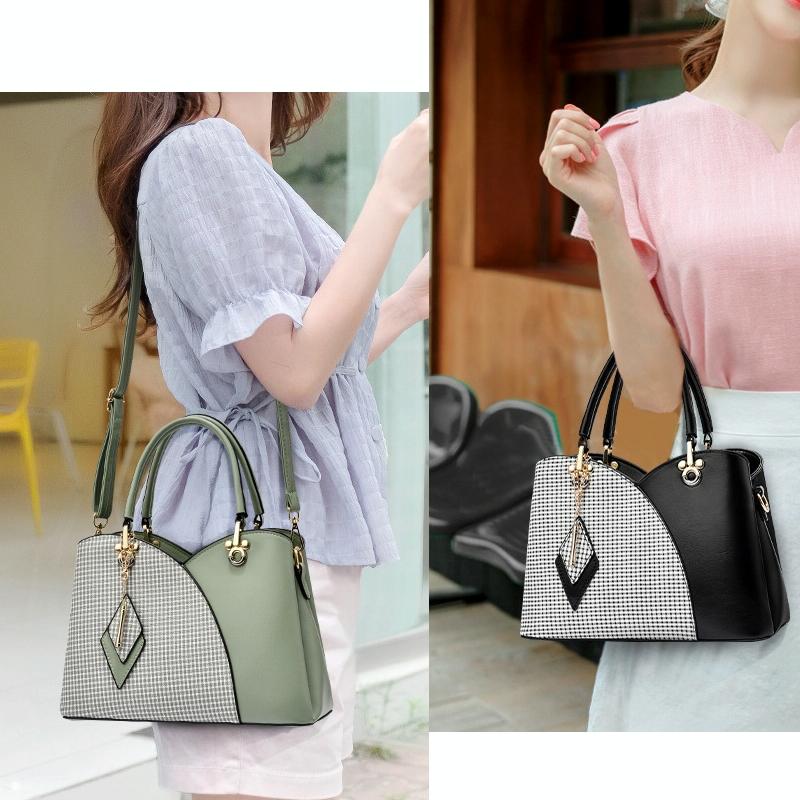 V562-B1004522060DBT-202504251717-07 Spacious Texture Handbag - Large Capacity - Khaki - Image 8