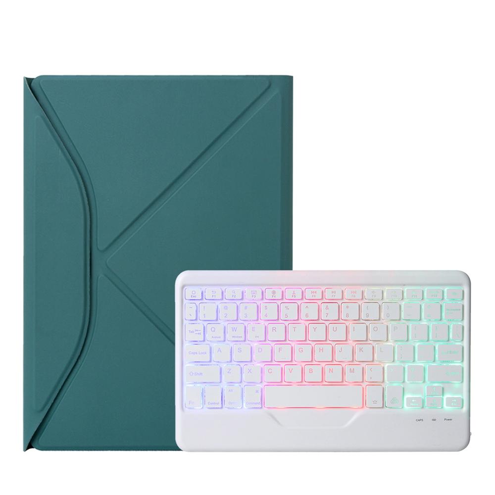 V562-B100972300ADE-202504291937-02 Bluetooth Keyboard Leather Case For Ipad Pro 11 - Backlit With Pen Slot - Pink - Image 3