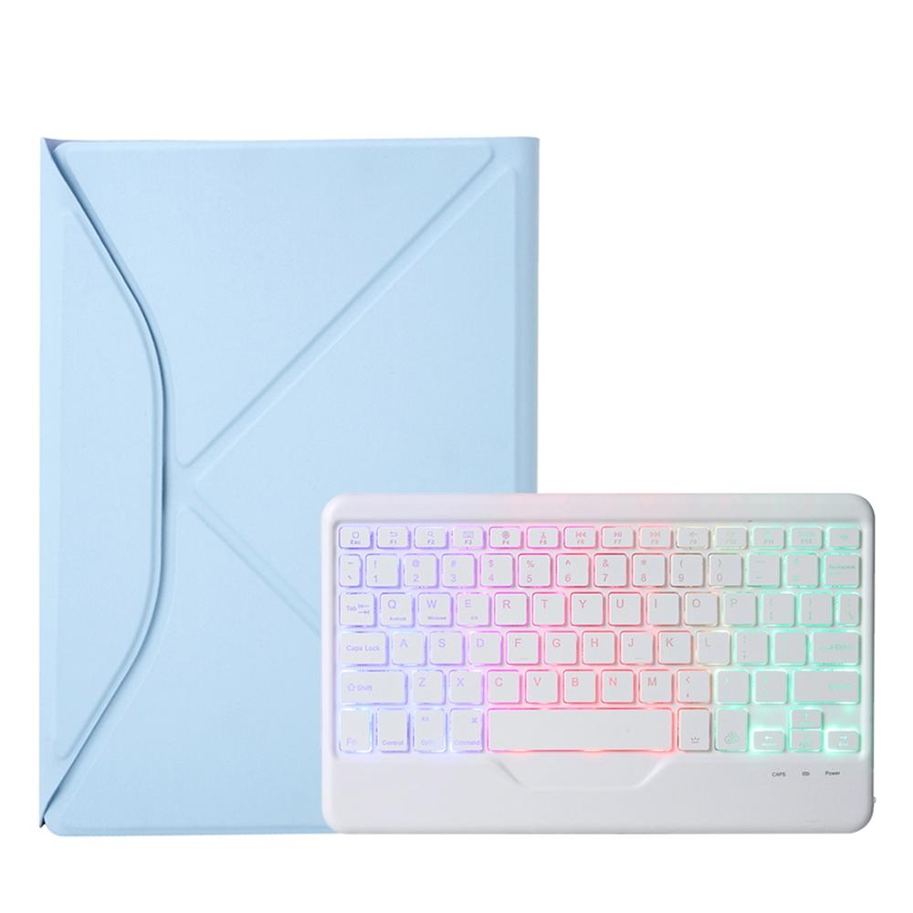 V562-B100972300ADE-202504291937-12 Bluetooth Keyboard Leather Case For Ipad Pro 11 - Backlit With Pen Slot - Pink - Image 13