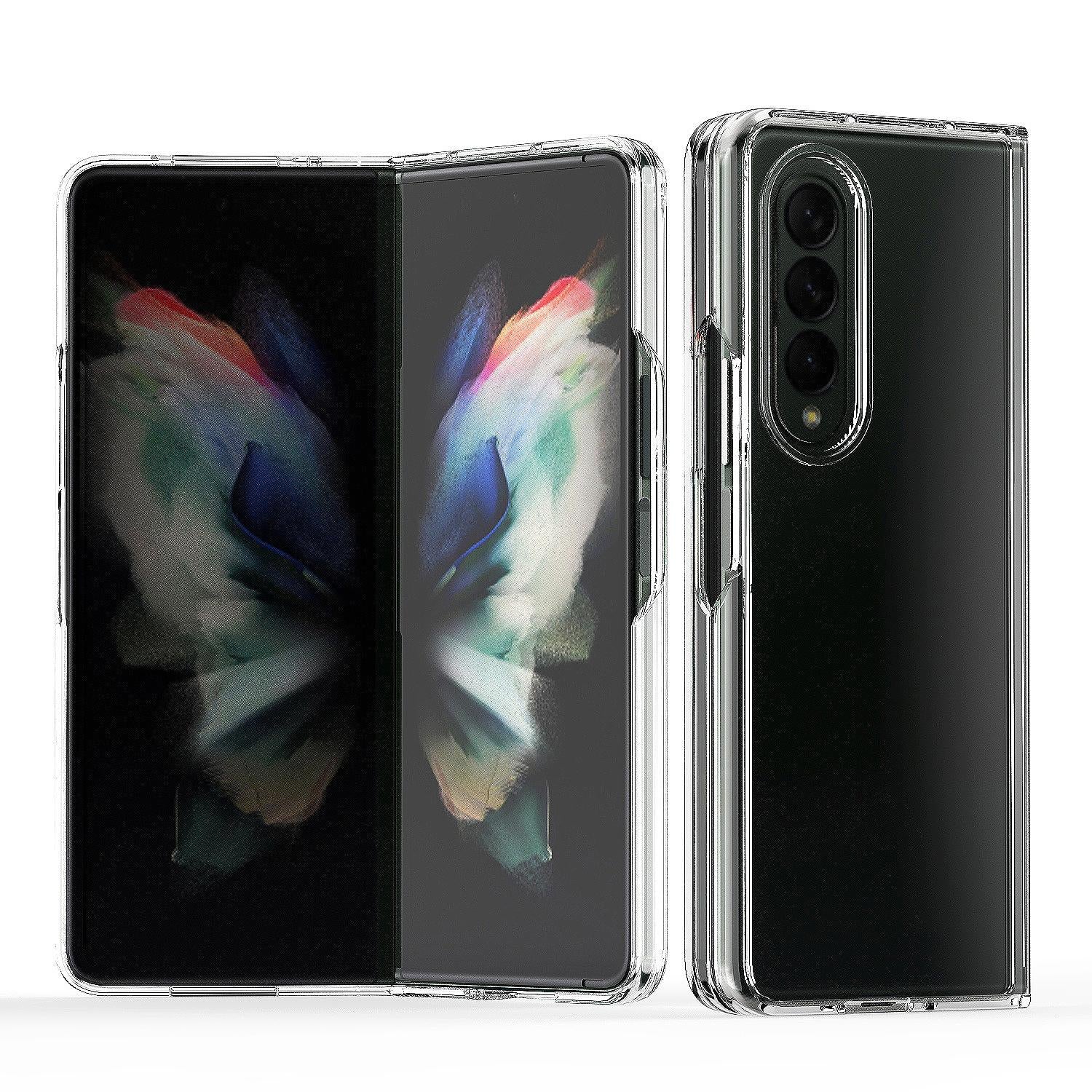 V562-B101044300ADE-202505221853-10 For Samsung Galaxy Z Fold4 5G Clear Acrylic Tpu Phone Case - Black - Image 11